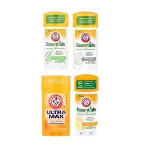 Arm & Hammer Deodorant 4-Pack - Rosemary Lav, Unscented, Ultramax & Orange Cit